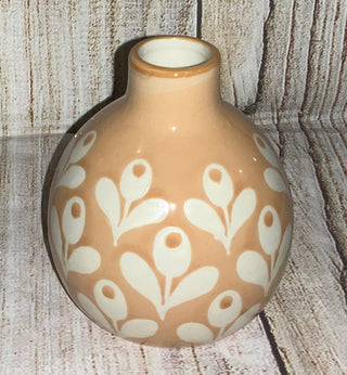 Stoneware Natural & White Vase Style 3