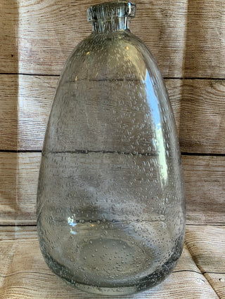 Clear Bubble Glass Vase