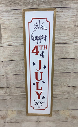 Enamel Happy 4th of July Sign