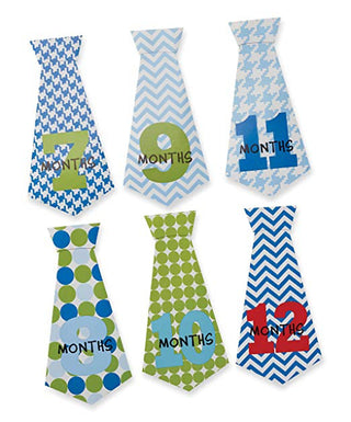 Mudpie Boy Milestone Stickers Monthly Ties
