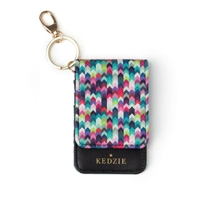 Kedzie Zip ID Holder Keychain Chevron