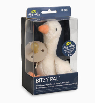 Itzy Ritzy Bitzy Pal Rubber Pacifier & Plush Goose