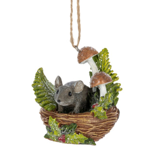 Ganz Mushroom & Mouse Ornament Style 2