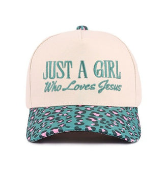 Zenana Just A Girl Who Loves Jesus Canvas Cap Cougar