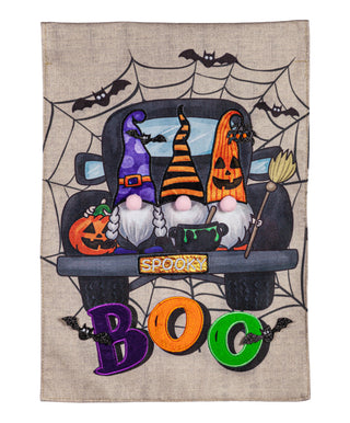 Spooky Truck Garden Burlap Flag