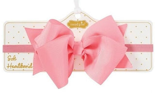 Mudpie Soft Headband Pink Bow