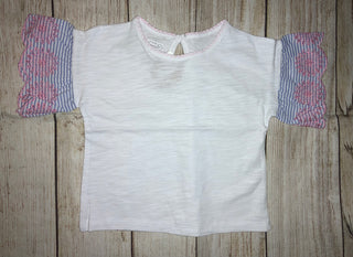 Mudpie White Eyelet Tee
