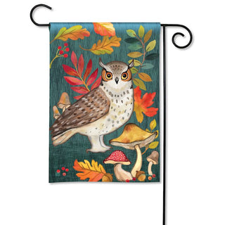 Fall Forest Owl Garden Flag