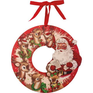 Retro Santa Wreath