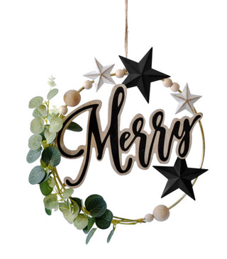 Wood/Metal Holiday Wreath