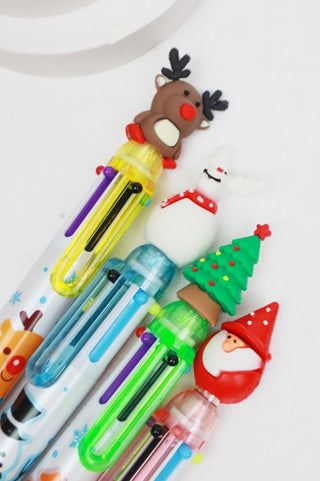 Love and Repeat Christmas Theme Multi Color Ballpoint Pen Santa