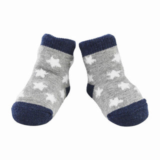 Mudpie White Chenille Star Socks