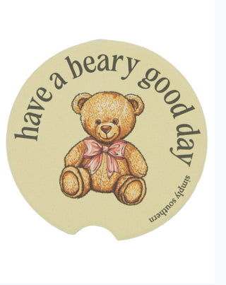 Simply Southern Car Coaster Bear