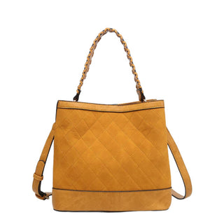 Jen & Co Maude Quilted Satchel M2087 Mustard