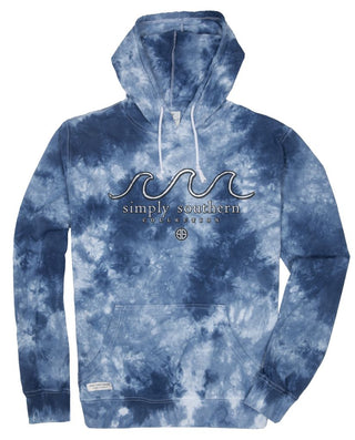 Simply Southern Be The Light Hoodie in Tie Dye Wave