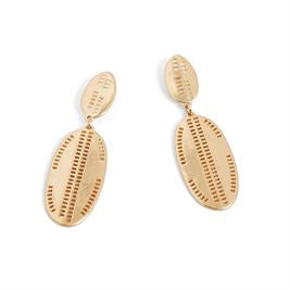 Whispers Gold Double Oval Earrings WN004210