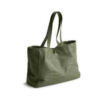 Vera Bradley Leather Hathaway Tote Bronze Green