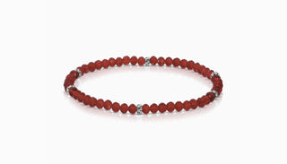 My Fun Colors Mini Crystal Bracelet Ruby Silver Accent