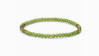 My Fun Colors Mini Crystal Bracelet Peridot Gold Accent