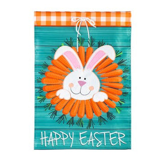 Carrot Wreath Garden Flag