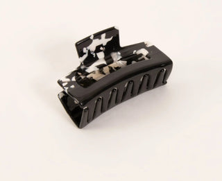 Arianna Chunky Square Claw Hair Clip Black Tortoise