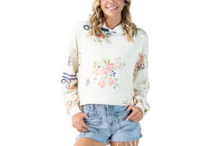 Simply Southern Oversized Hoodie Floral Print