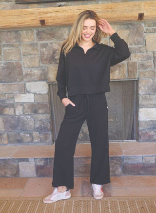 Simply Southern Pants Flare Black