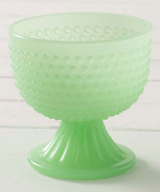 J.C. & Rollie Green Milk Glass Cup Vase