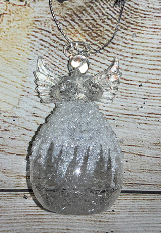 Glass Angel w/Beads Ornament