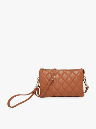 Jen & Co Riley Quilted Crossbody Brown M013QLT