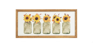 Framed Fall Sunflower Wall Decor