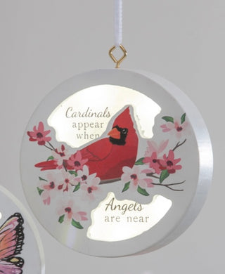 LED Wood Memorial Hanging Cardinal