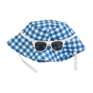 Mudpie Bucket Hat & Sunglasses Blue Ginham
