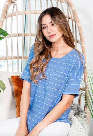 Sew In Love Short Sleeve Top Striped