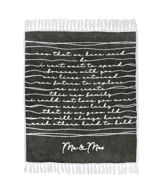 Mr. & Mrs. Inspirational Plush Throw