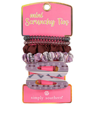 Simply Southern Mini Scrunchy Ties Aztec