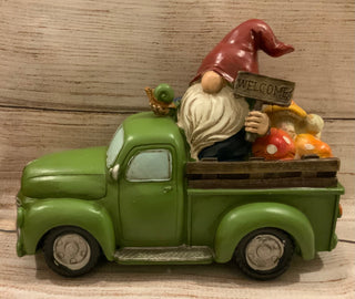Resin Truck w/Gnome Figurine