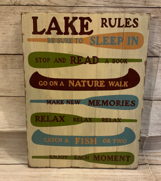 Lake Rules Sign