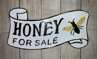Honey For Sale Enamel Sign