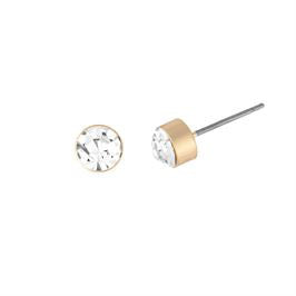 Whispers Gold Clear Stone Earrings WN003126
