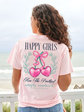 Simply Southern Happy Girls Light Pink T-Shirt