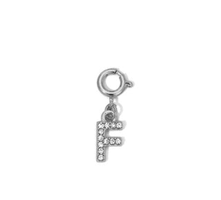 My Fun Colors Rhinestone Initial Silver F