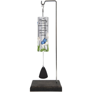 In Memory Cylinder Sonnet Chime w/Stand