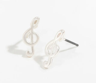 Howard's Stud Buds Treble Clef Earrings