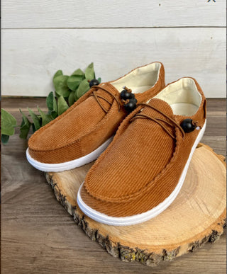 Corkys Kayak Slip On Cognac Corduroy