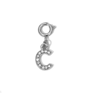 My Fun Colors Rhinestone Initial Silver C