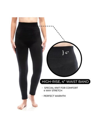 Curvy Nylon Spandex Fleece Lined Leggings by Charlie Paige