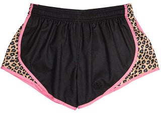 Simply Southern Preppy Leopard Run Shorts Youth Large