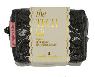Simply Southern Mini Tech Bag Kit Black Glitter