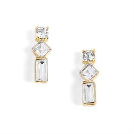 Whispers Gold Baguette Drop Stud WN004584
